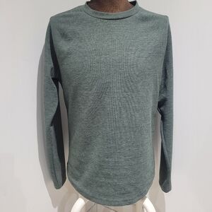 Joe Fresh Men's Slim Fit Long Sleeve Waffle Knit T-Shirt Medium Green Casual